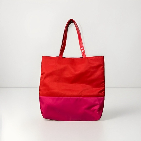 Lancôme Paris Shoulder Bag- Red Pink- Large - Picture 2 of 5